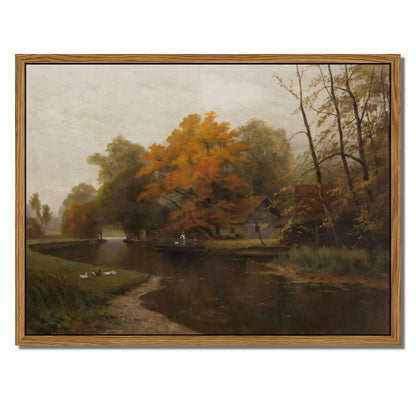 raiqtols Floating Framed Vintage Monet Canvas Wall Art 8x10 inch Art Garden