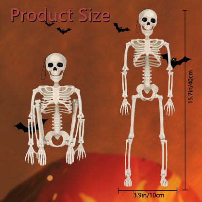 GONOSEED 5PCS 16in Posable Halloween Skeletons Hanging Decor Plastic