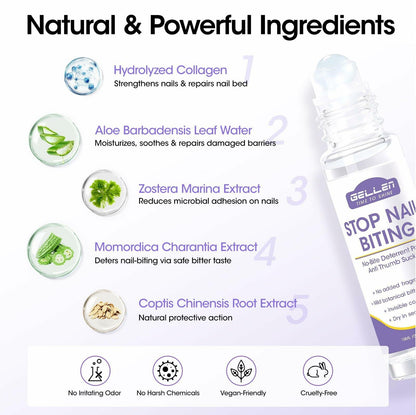 GELLEN Nail Biting Prevention Roll-On Treatment Bitter Taste 10ml