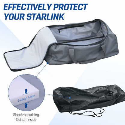 GODPEE SZSAUTO Carrying Bag for Starlink Gen 3 Satellite Accessories Black