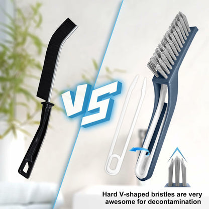 COIYINGJAUNEI Hard Bristle Stiff Cleaning Brush 2 pcs Blue White ABS