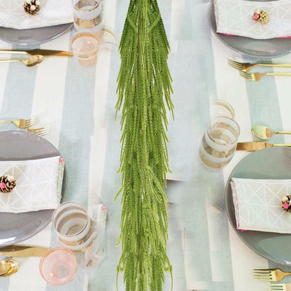 Choonshow 2PCS 6FT Norfolk Faux Pine Christmas Garland Green Decoration