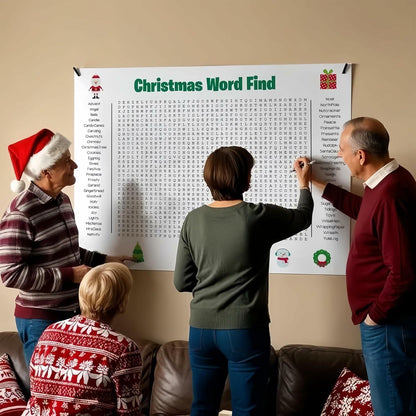 TREELYWOOD Jumbo Thanksgiving Word Search Poster 31.5x20 Paper Christmas