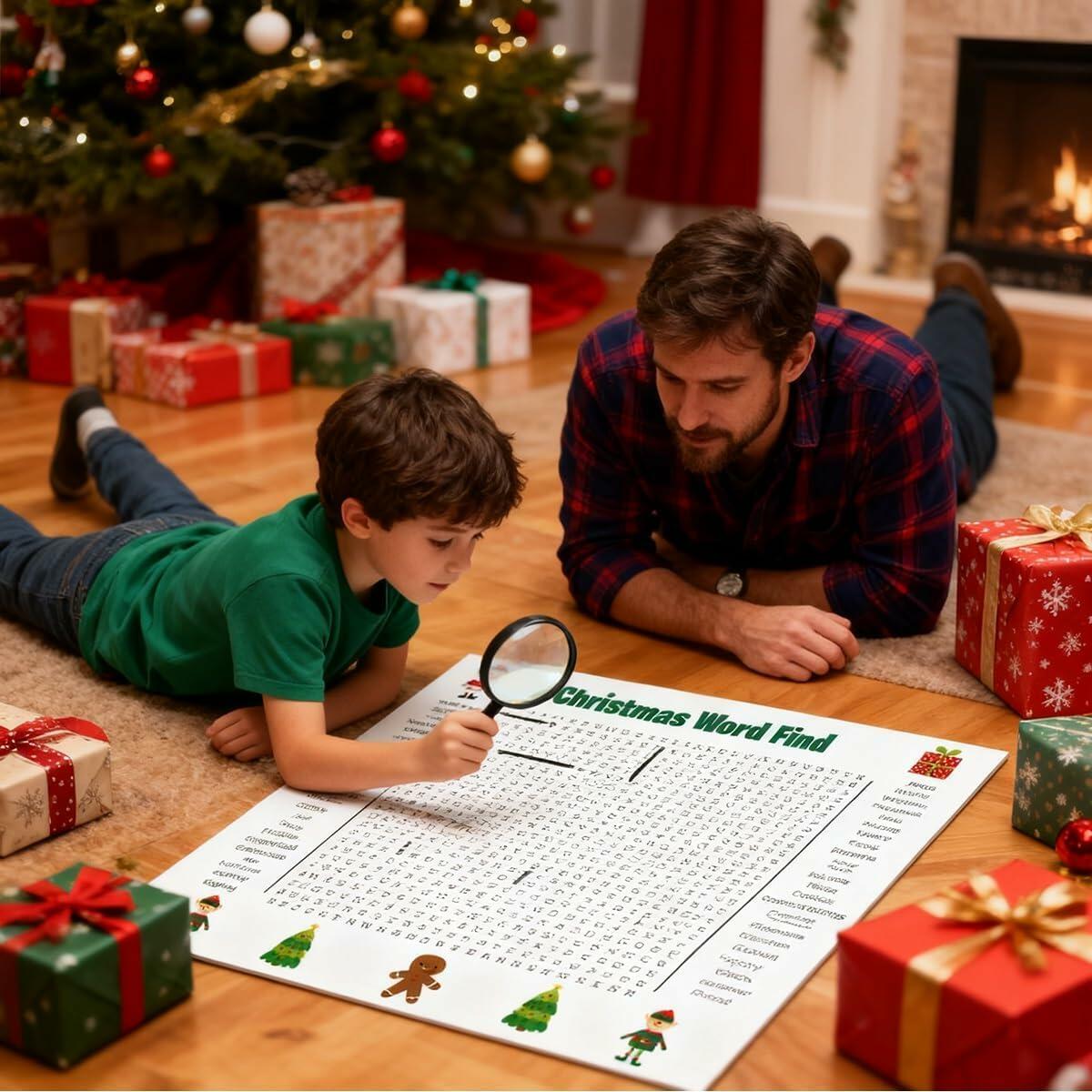 TREELYWOOD Jumbo Thanksgiving Word Search Poster 31.5x20 Paper Christmas