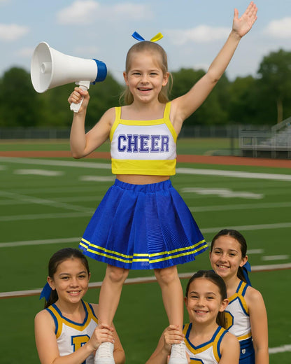 JenPen Cheerleader Dress Crop Top Skirt Bow Hair Rope Halloween Costume Size S
