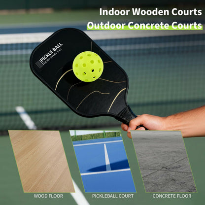 Seiyeje Pickleball Balls 12 Pack USAPA Approved Outdoor High Visibility