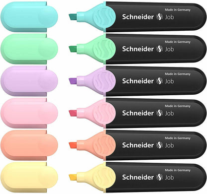 Schneider Highlighter Textmarker Job Pastell Set 6 Stück 50-115097