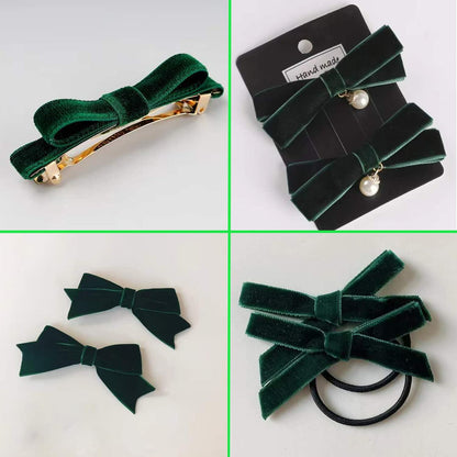 Coowayze Dark Green Velvet Ribbon 1 Inch x 10 Yd Vintage Christmas Crafting