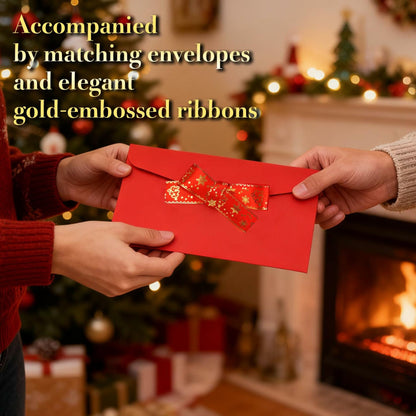 EASTVIO Christmas Cash Gift Envelopes Red 10 Slots Money Holder