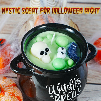Kederwa Halloween Witch Brew Candle 14oz Black Ceramic Scented