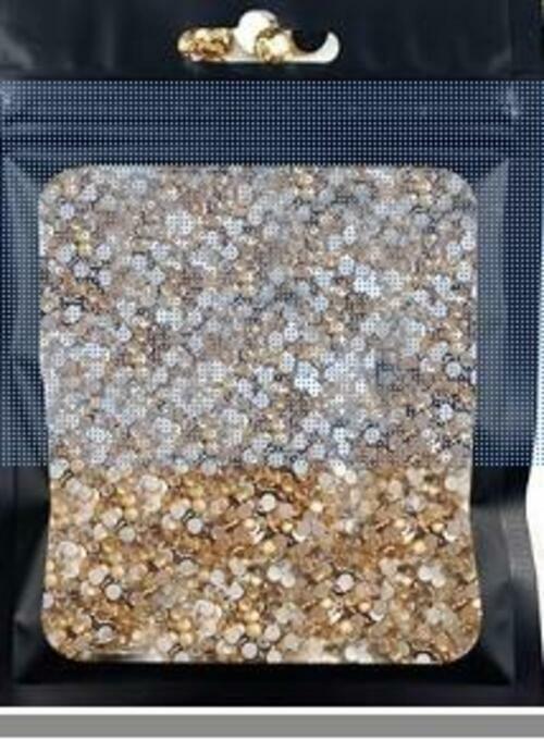 CLRDIVA 5000pcs 3MM Gold Yellow Round Resin Flatback Rhinestones