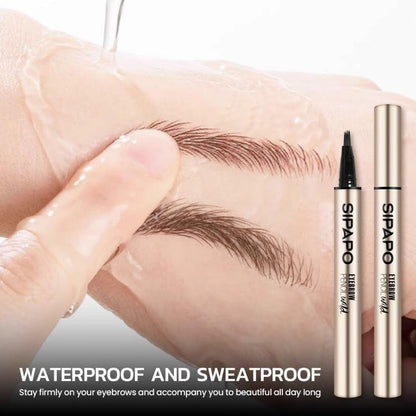 Hegafoo Microblading Brow-Fection Eyebrow Pen Waterproof 0.02oz Honey Tea Brown