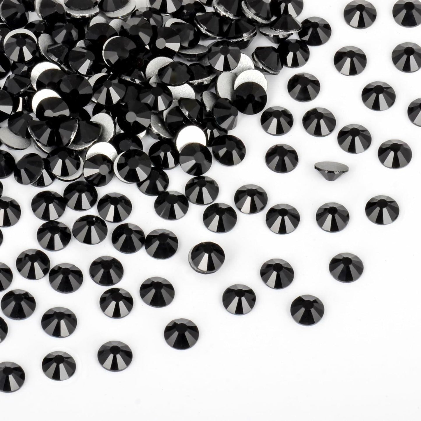CMBYN Glue Fix Crystal Flatback Rhinestones 6.5mm ss30 288pcs Black