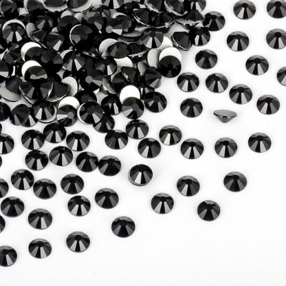 CMBYN Glue Fix Crystal Flatback Rhinestones 6.5mm ss30 288pcs Black