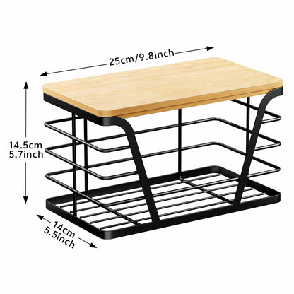 TIDIIABODE Grocery Bag Holder Wall Mount Stainless Steel Black 1-Pack
