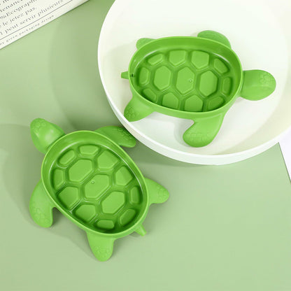 2 Pack Tortoise Soap Dishes Soap Holder with Drain Green Bathroom Kitchen