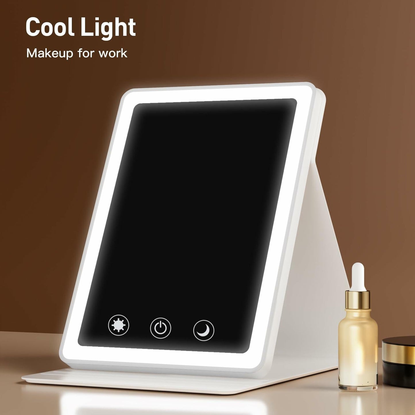 BACK KTCL 2 Pack 2025 Rechargeable Travel Makeup Vanity Mirror 72 LED Lights