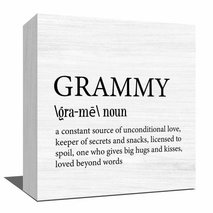 VKYN Grammy Gift Wood Box Keepsake Multicolor 5x5 Inches Home Decor
