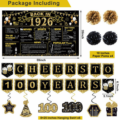 Juesly 50th Birthday Decorations 24PCS Rose Gold Banner Balloons Honeycomb