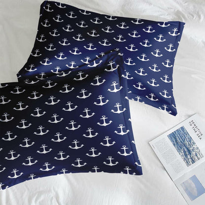 Pamnest Twin Comforter Set Nautical Navy Blue 5 Pcs Bedding Size Twin