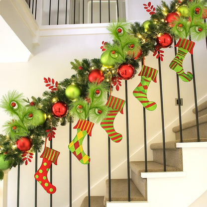 Ruxiel 17 Inch Christmas Tree Picks 6 PCS Lime Green Furry Curly Stems