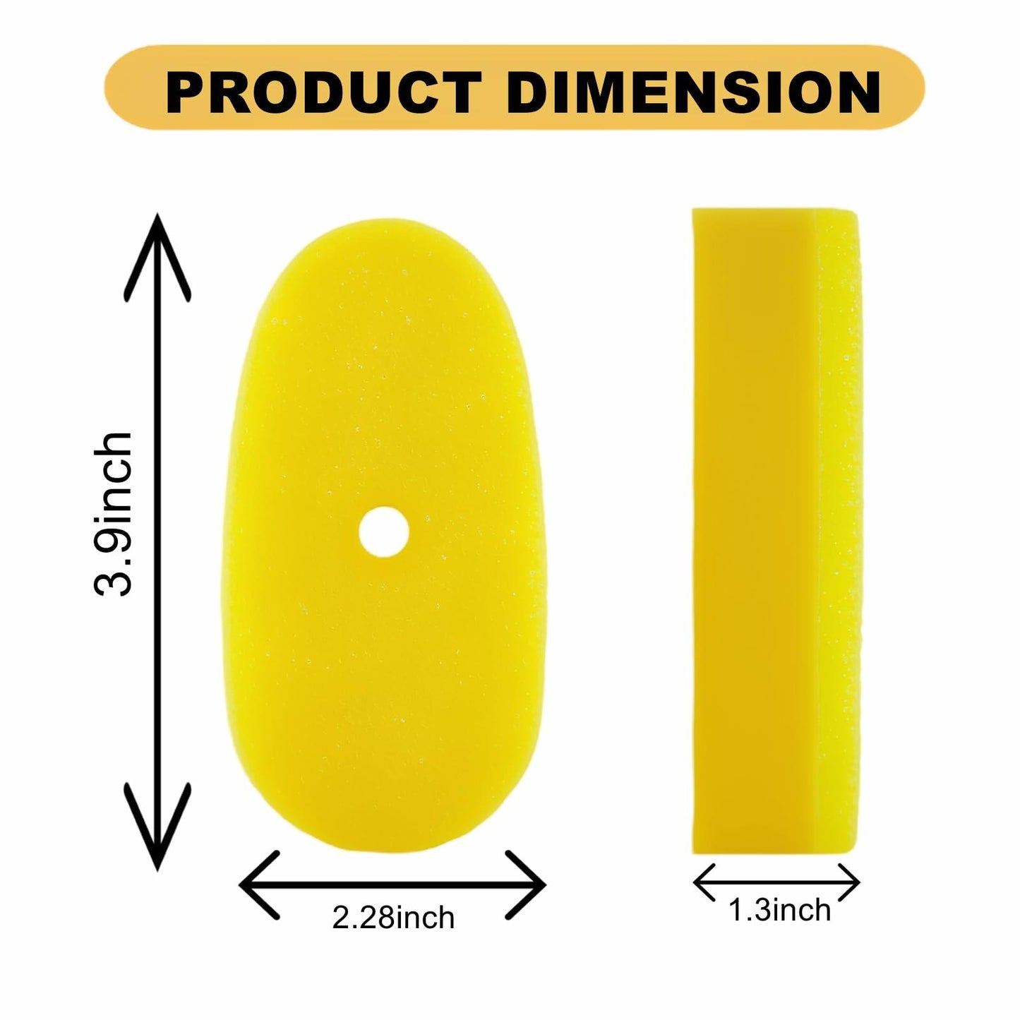 Yieyosd Compatible Dish Daddy Refill Heads 4Pack Yellow Sponge Refills