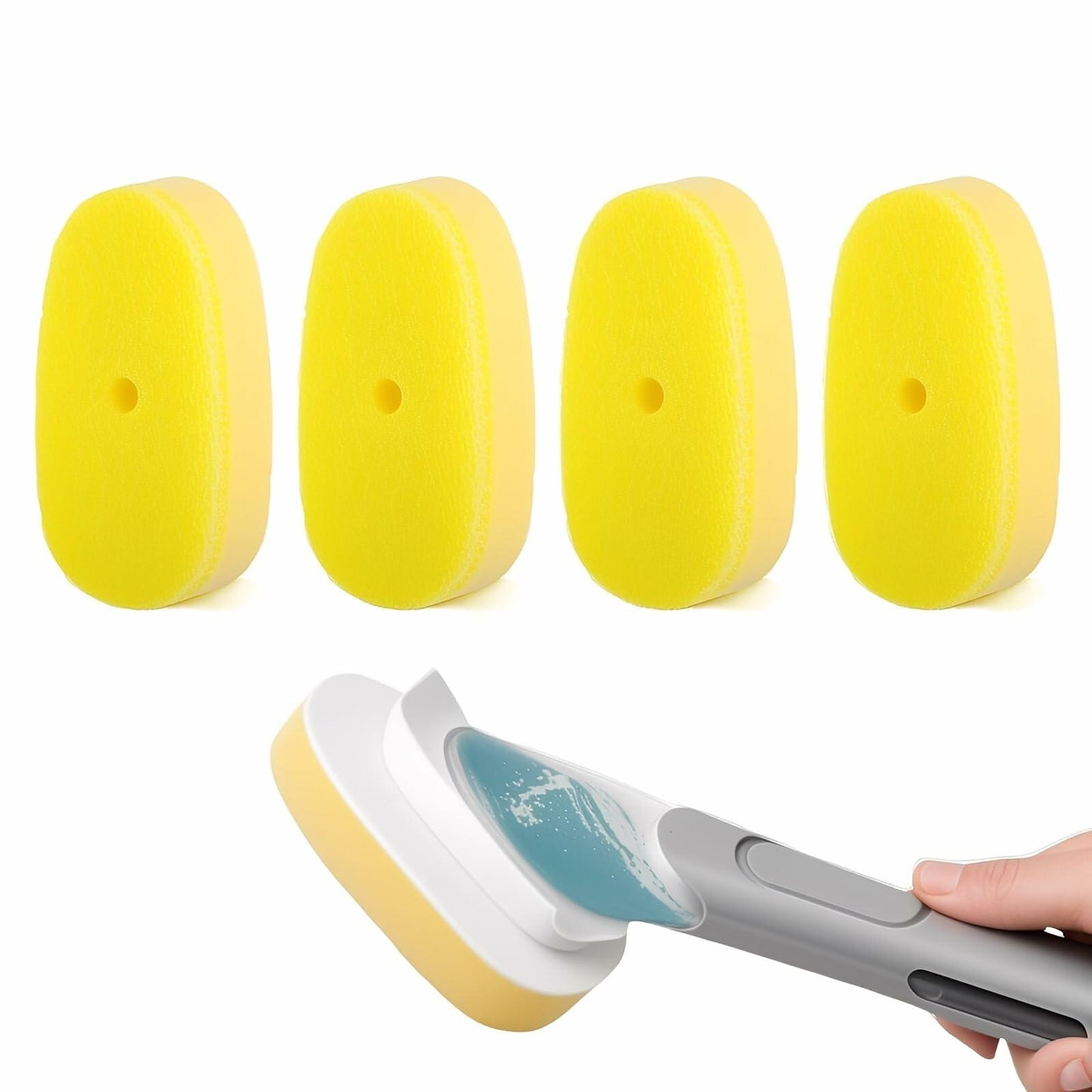 Yieyosd Compatible Dish Daddy Refill Heads 4Pack Yellow Sponge Refills