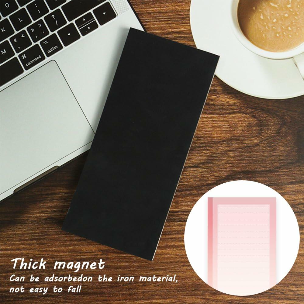 Henzavk 4 Pack Magnetic Notepads Refrigerator Full Magnet Back 50 Sheets