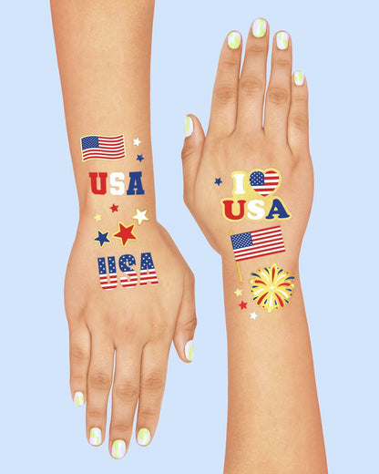 xo, Fetti Fourth of July Tattoos 70 Styles Red White Blue Gold Patriotic