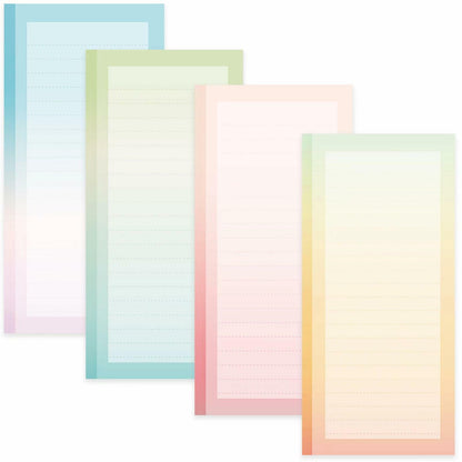 Henzavk 4 Pack Magnetic Notepads Refrigerator Full Magnet Back 50 Sheets