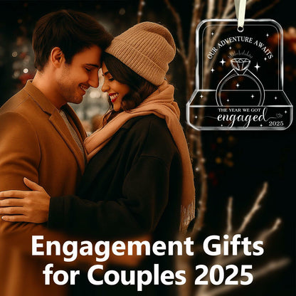 NewEleven Valentines Day Gifts 2025 Glass Ornaments for Couples Engaged 2025
