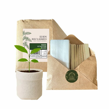 Eden Reclaimed 15-Pack Biodegradable 3.5" Plant Grow Bags with Labels