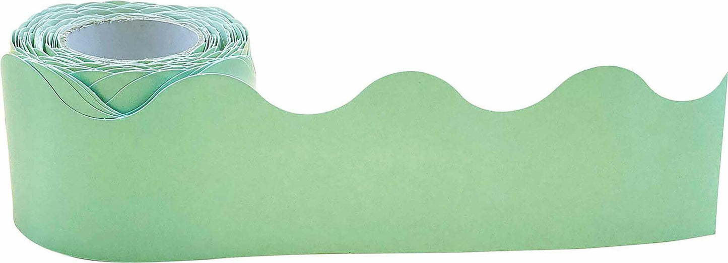 Teacher Created Resources Mint Green Scalloped Rolled Border Trim 50ft