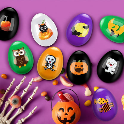 Fulmoon Halloween Plastic Skeleton Eggs Spiders Party Supplies 164 Pcs Orange