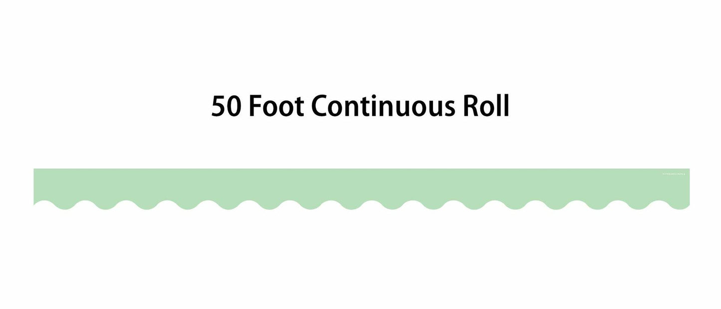Teacher Created Resources Mint Green Scalloped Rolled Border Trim 50ft