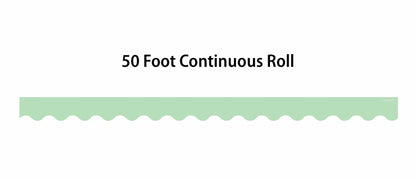 Teacher Created Resources Mint Green Scalloped Rolled Border Trim 50ft