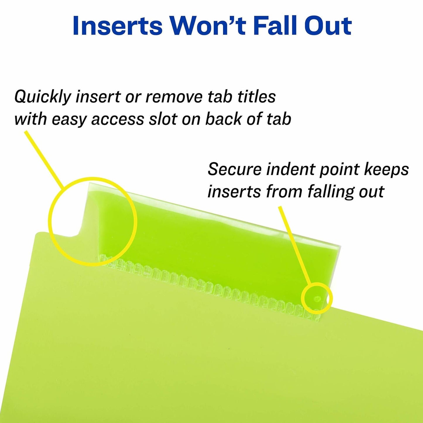 Worksaver Big Tab Dividers Set of 3 Plastic Insertable 5-Tab