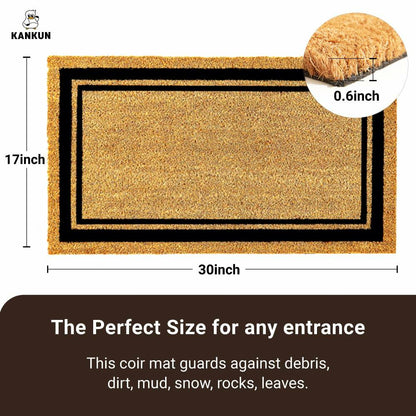 KANKUN Coco Coir Door Mat Heavy Duty Backing Welcome 17x30 Halloween3