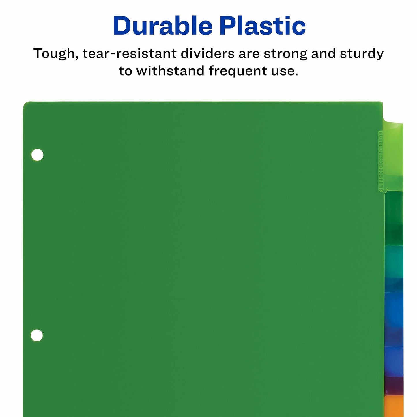 Worksaver Big Tab Dividers Set of 3 Plastic Insertable 5-Tab