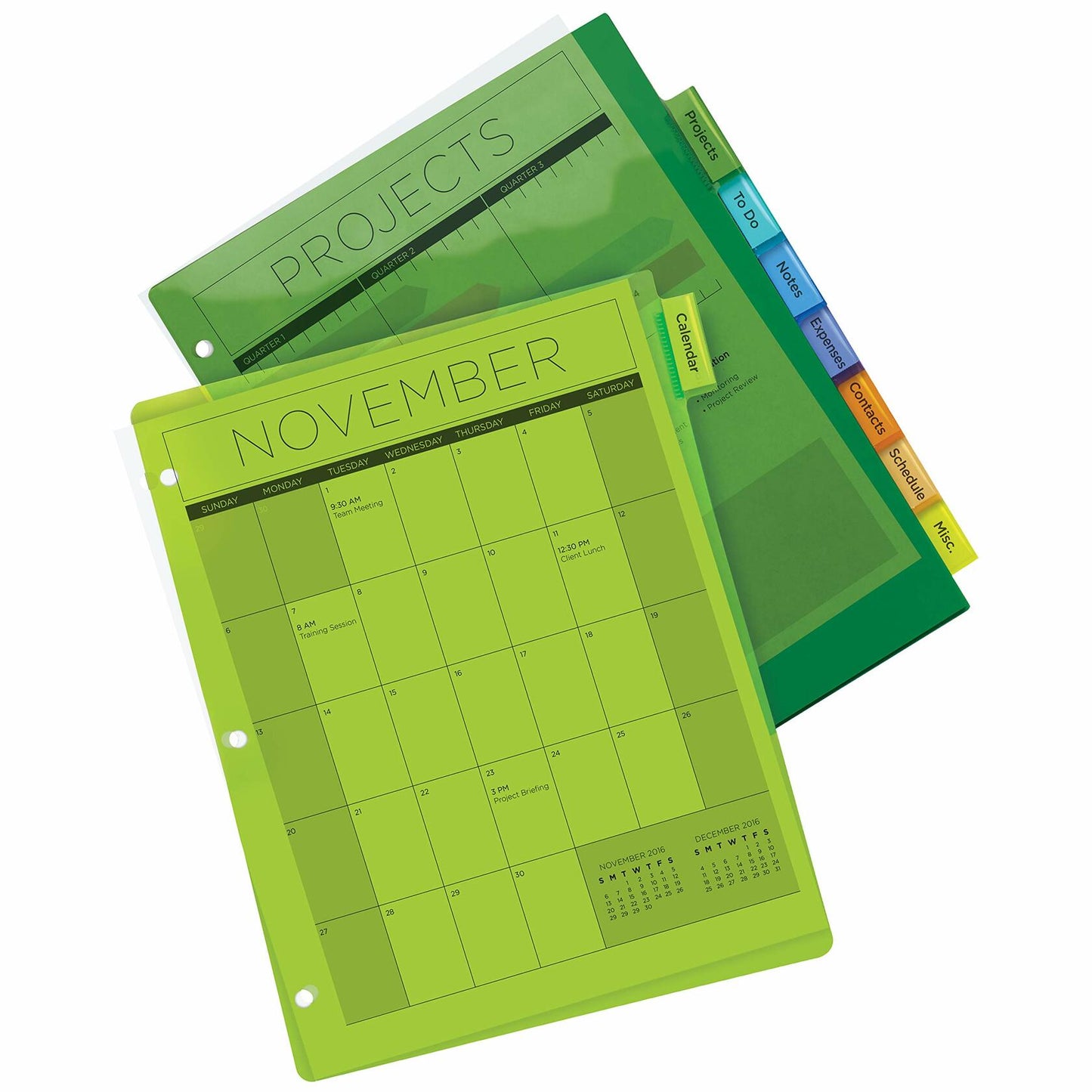 Worksaver Big Tab Dividers Set of 3 Plastic Insertable 5-Tab