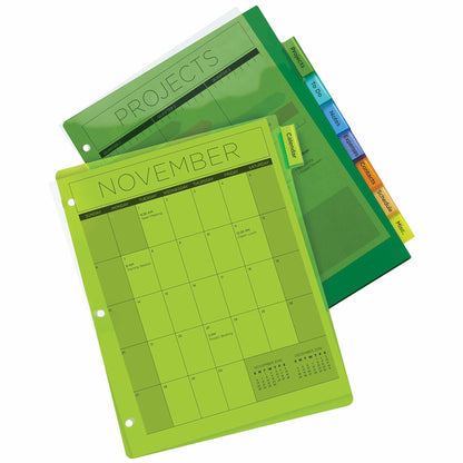 Worksaver Big Tab Dividers Set of 3 Plastic Insertable 5-Tab