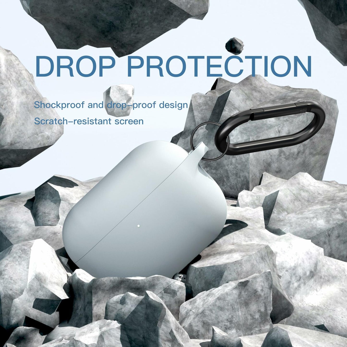 Brujula Silicone Case for AirPods Pro 3rd Gen 2025 Grey Blue