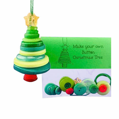 Vrogadso DIY Button Christmas Tree Ornament Kit Multicolor Standard Size