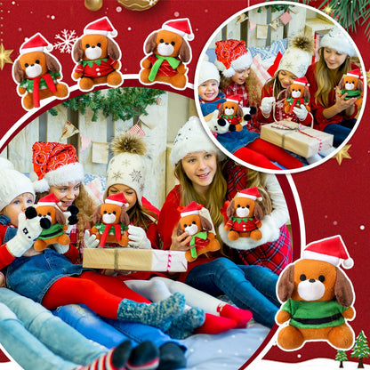 VioraWhite 16 Pack Mini Stuffed Dogs Plush Toys Colorful 4 Inches