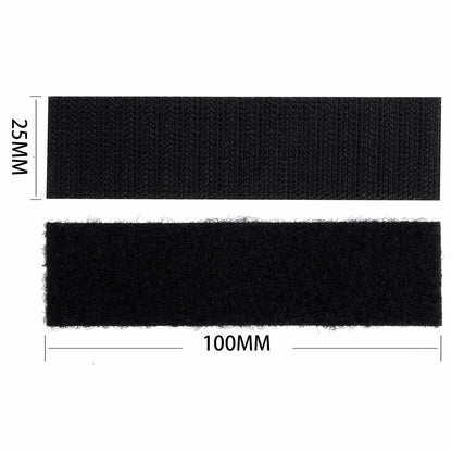 Melsan 1x4in Hook and Loop Strips Adhesive Black 15 Sets Strong Mounting Tape