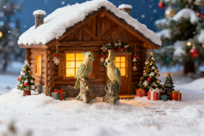 Blowind Snow Village National Lampoon's Christmas Parrot Resin Figurine