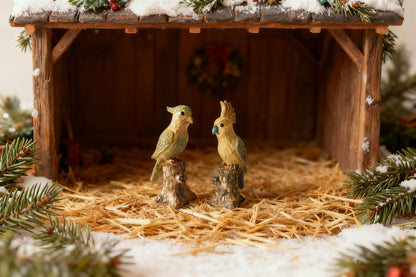 Blowind Snow Village National Lampoon's Christmas Parrot Resin Figurine