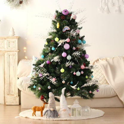 ROSELEAF Christmas Tree Ornaments Set 40 Pack Shatterproof Pink Purple Green