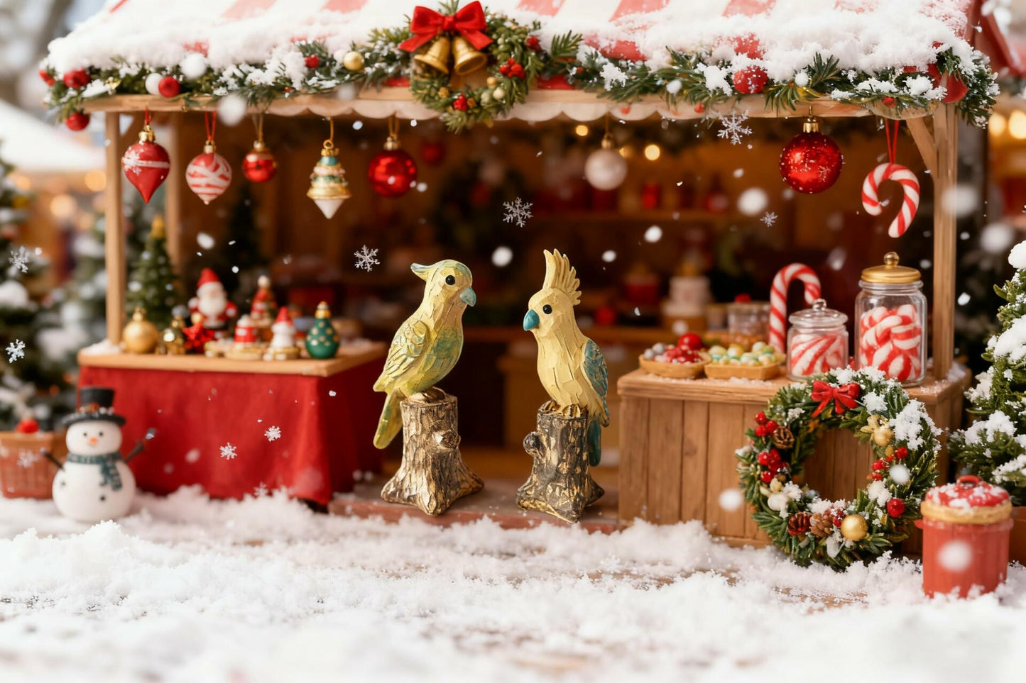 Blowind Snow Village National Lampoon's Christmas Parrot Resin Figurine