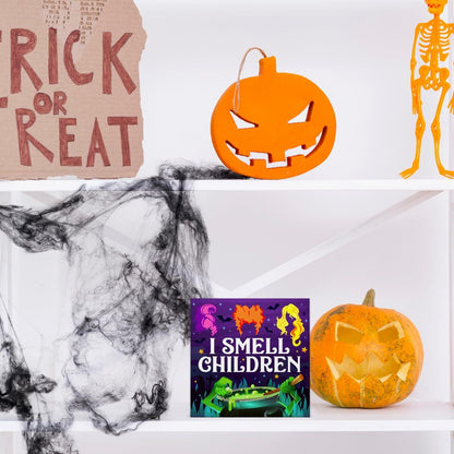 Hijie Halloween Wooden Sign I Smell Children Indoor Decor 5x5 Inches